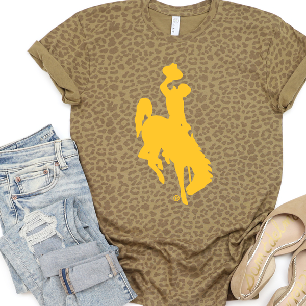 Brown Leopard/LAT with Gold Steamboat Tee