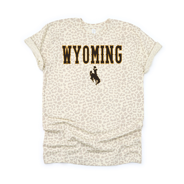 LAT Natural Leopard/NCAA Wyoming Tee