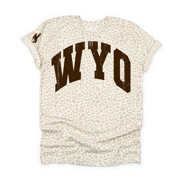 Natural Leopard / Jumbo Distressed Brown WYO with Sleeve Detail