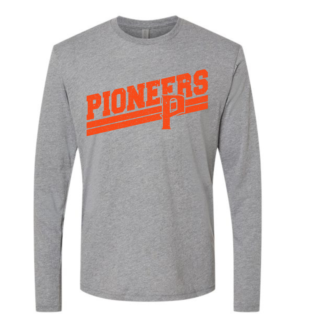 Sport Gray Distressed Powell Long Sleeve Tee {{Pre-Order}}