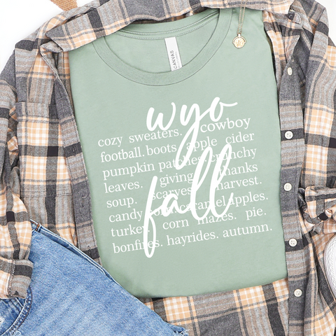 Sage/WYO Fall Bella Canvas Tee