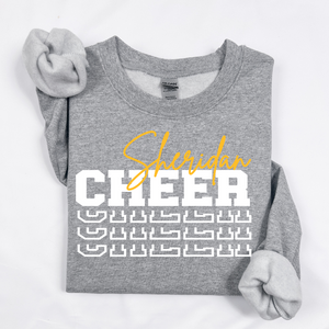 CREWNECK Graphite Sheridan Cheer Stack Gildan