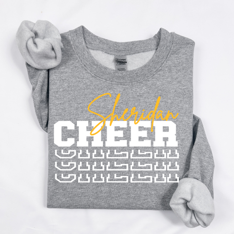 CREWNECK Graphite Sheridan Cheer Stack Gildan