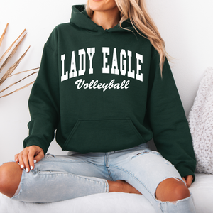 Forest Hoodie Lady Eagle Volleyball Varsity