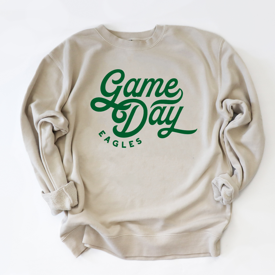 Eagles Gameday Ivory Pigment Independant Trading Co. Crewneck
