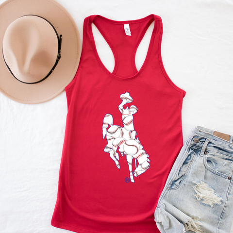 Red Steamboat Baseball Next Level Racerback Tank