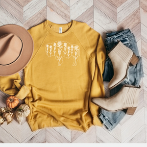 Heather Mustard/Paintbrush Buffalo Bella Canvas Fleece