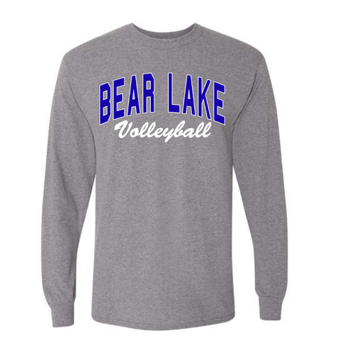 LONG Sleeve Graphite Bear Lake Volleyball Tee
