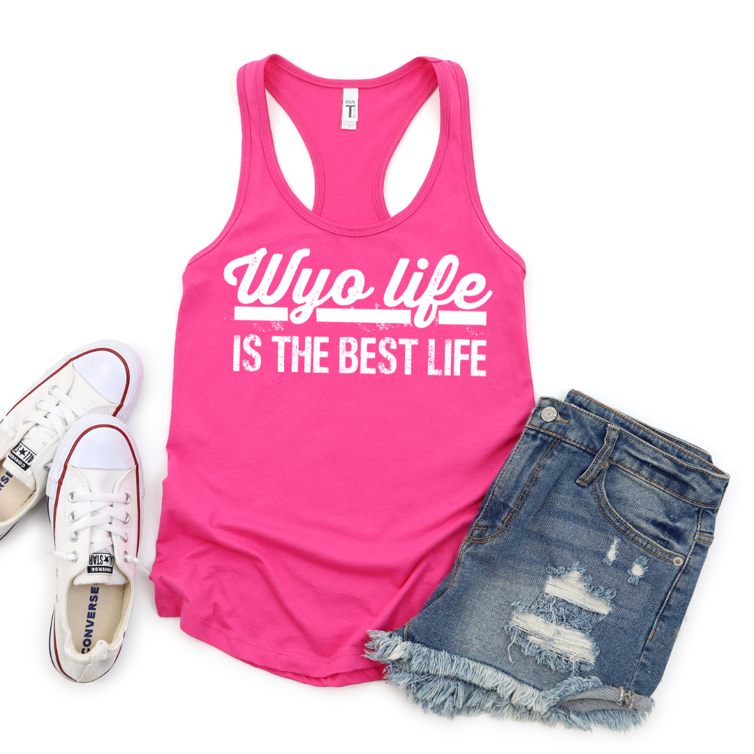 Hot Pink/WYO Life Racerback Tank