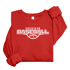 Red Bella Canvas Crewneck/Sheridan Baseball {pre-order}