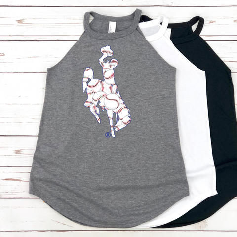 Gray Frost Steamboat Baseball Rocker Tank