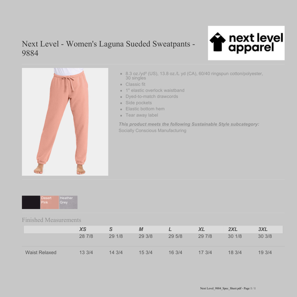 Desert PInk Next Level Sueded WYOMING Sweatpants