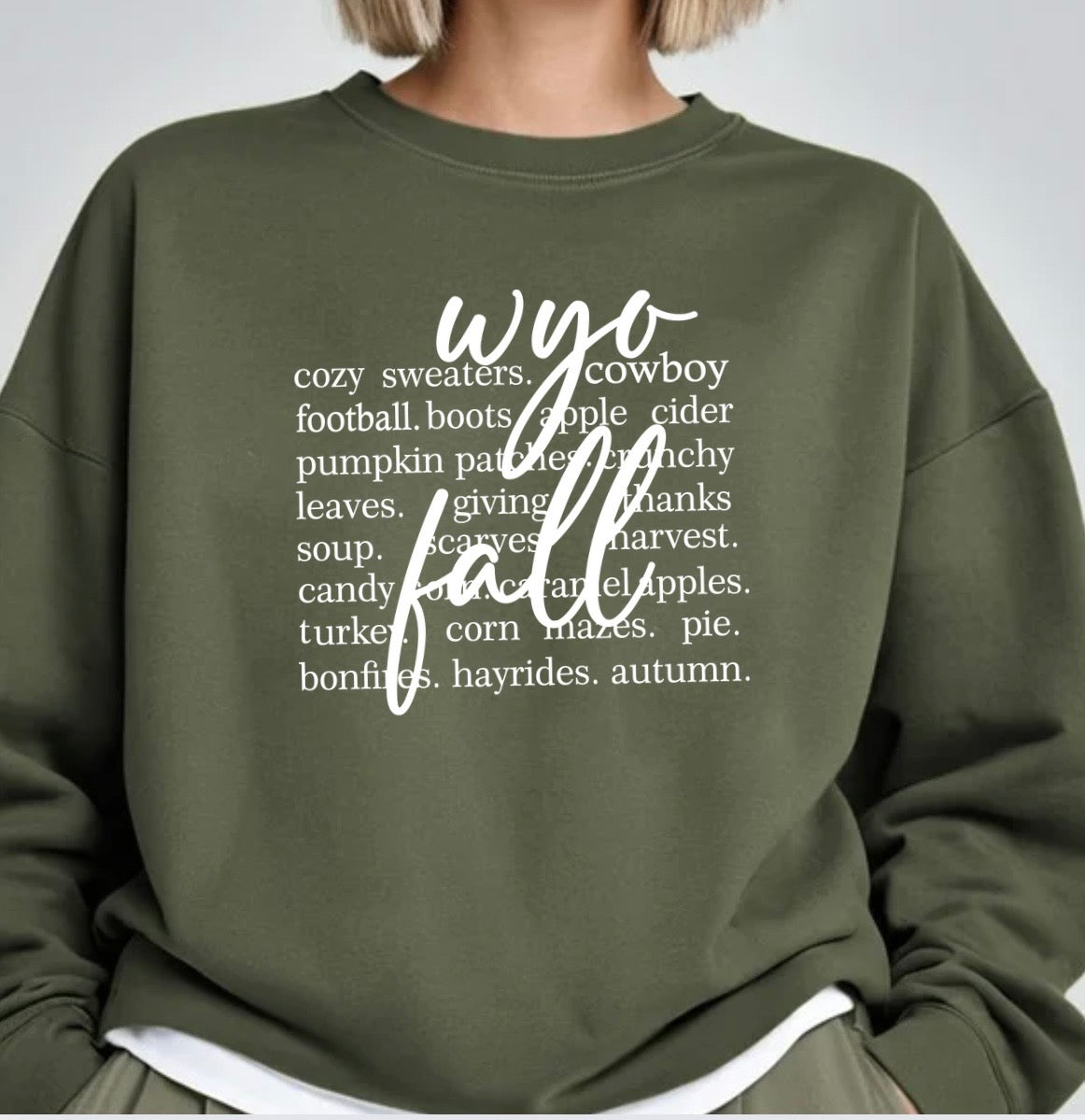 Olive/Wyo Fall Bella Canvas Fleece
