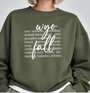 Olive/Wyo Fall Bella Canvas Fleece