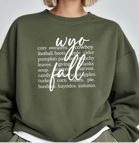 Olive/Wyo Fall Bella Canvas Fleece