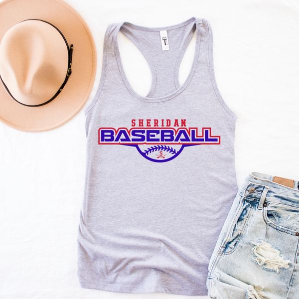 Heather Gray Next Level Sheridan Baseball Racerback Tank {pre-order}