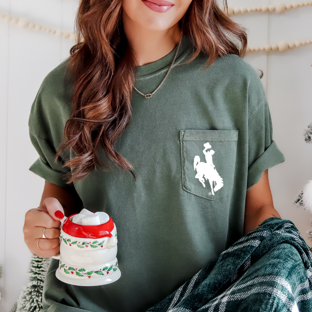 Moss/ Steamboat Pocket Comfort Colors Tee