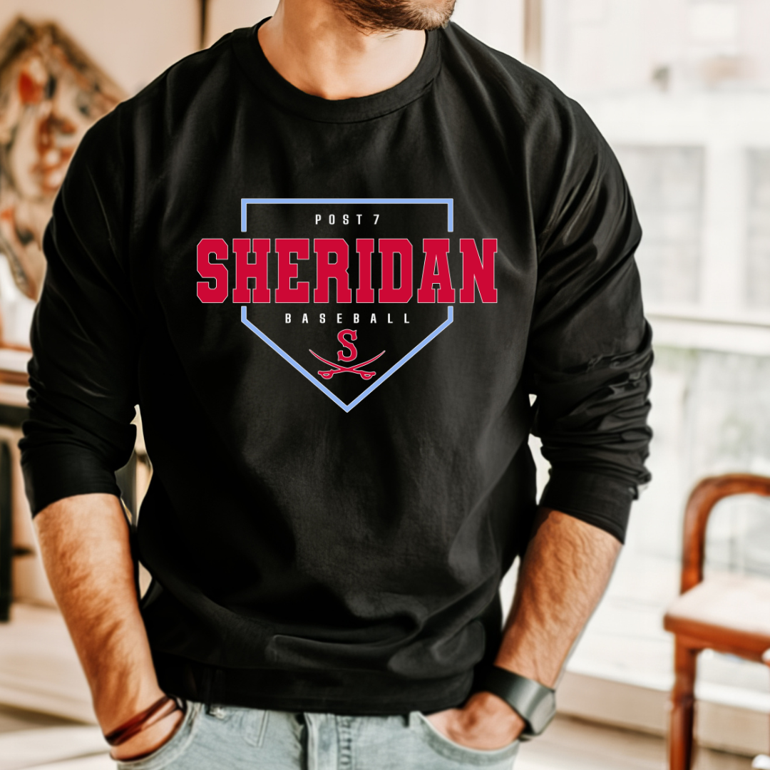 YOUTH Black Sheridan Post 7 Crewneck {pre-order}