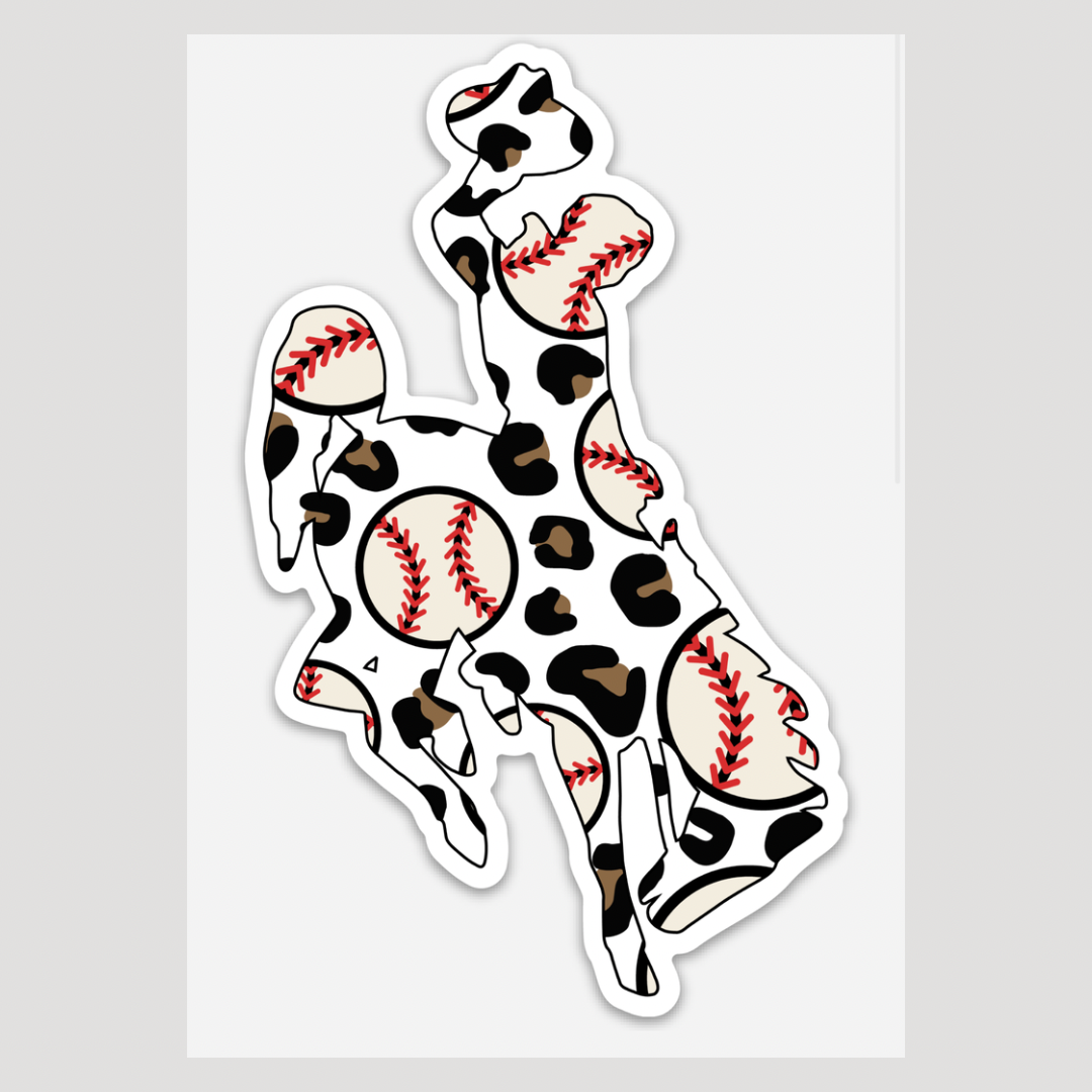 Cheetah Baseball Steamboat Sticker