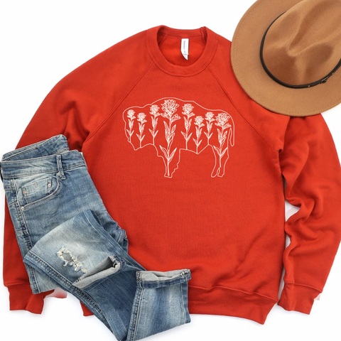 Brick/Buffalo Paintbrush Bella Canvas Fleece