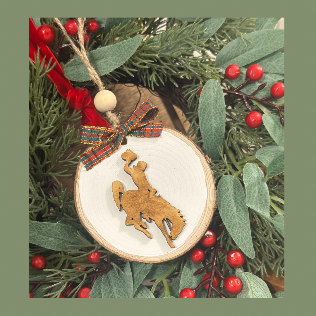 Wood Slice Steamboat Ornament