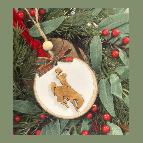 Wood Slice Steamboat Ornament