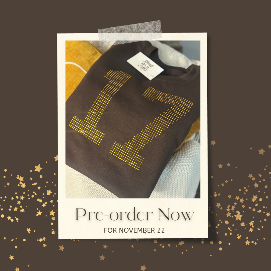 "17" Brown with Gold Rhinestones {Pre-Order}