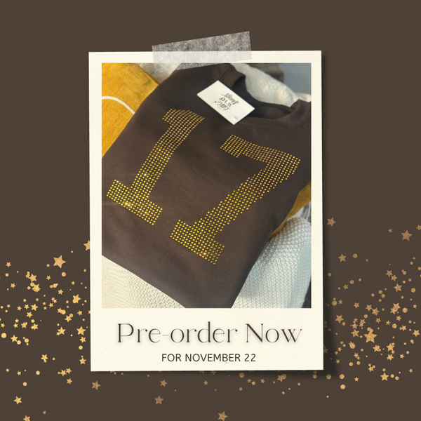 "17" Brown with Gold Rhinestones {Pre-Order}