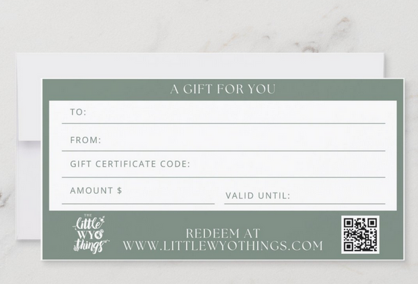 Little Wyo Paper Gift Certificate