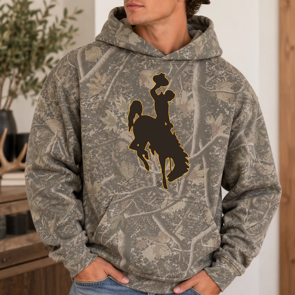 Brown & Gold Boulevard Heavyweight Deadwood Camo Steamboat Hoodie