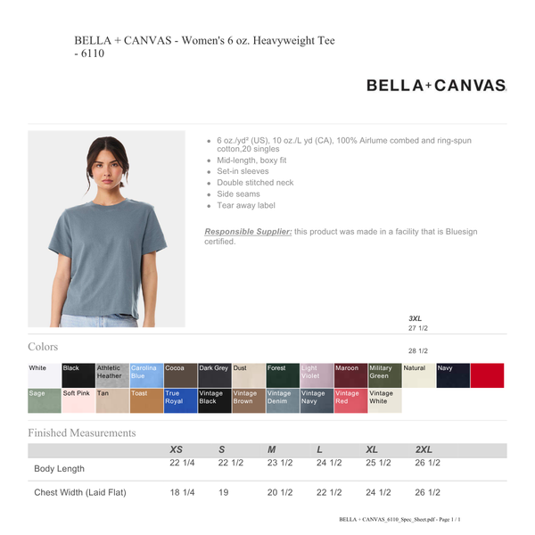 Women's Red WYO & Blue Vintage White Bella Heavyweight Tee