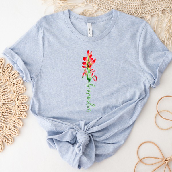 Prism Ice Blue Indian Paintbrush Bella Canvas Tee
