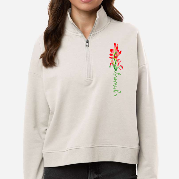 Indian Paintbrush WOMEN'S Independent Trading Co. Quarter Zip/Steamboat Pullover (More Colors)