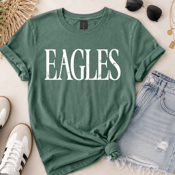 Heavy Weight Washed Pine Garment Dyed Bella Canvas Fashion Eagles Tee