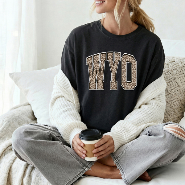 Black Comfort Colors Leopard WYO Tee