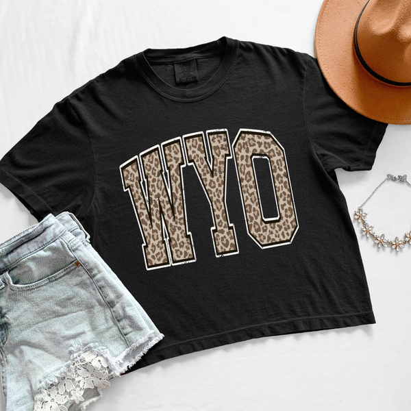 Black Womens Boxy Leopard WYO Comfort Colors Tee