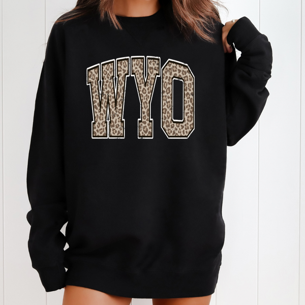 Black/Leopard WYO  Comfort Wash Sweatshirt