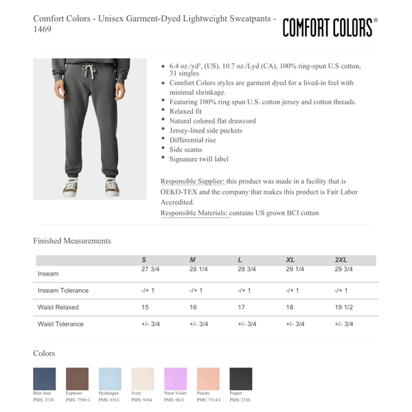 Comfort Colors Steamboat Joggers