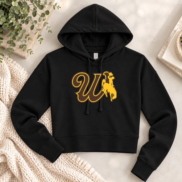 Modest Crop Black Hoodie /W Steamboat