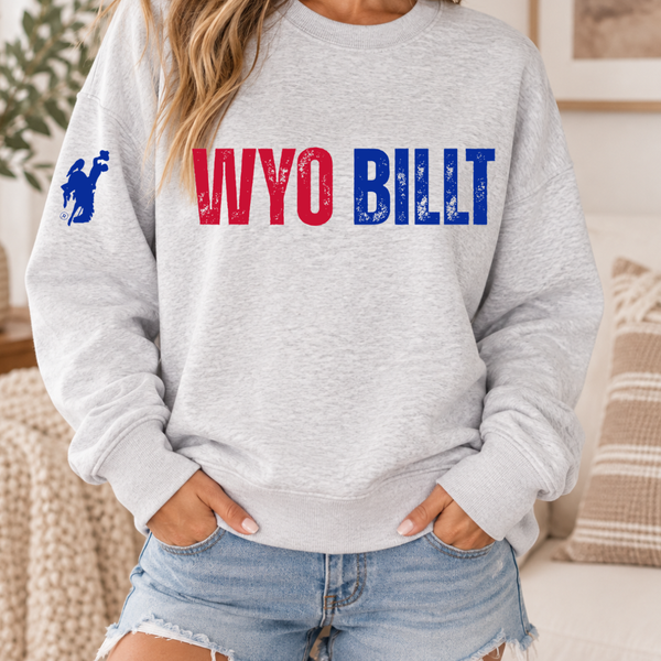 WOMENS's Heather Gray Wyo Billt 26 Crew