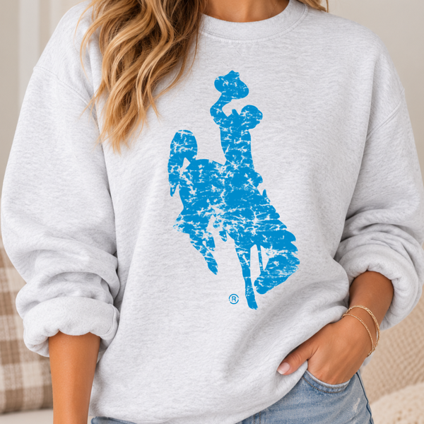 Ash/ Aqua Blue Jumbo Steamboat Crew