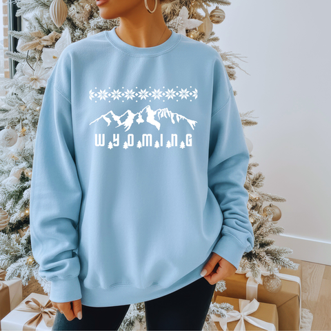 Light Blue/Winter Teton Crewneck Sweashirt