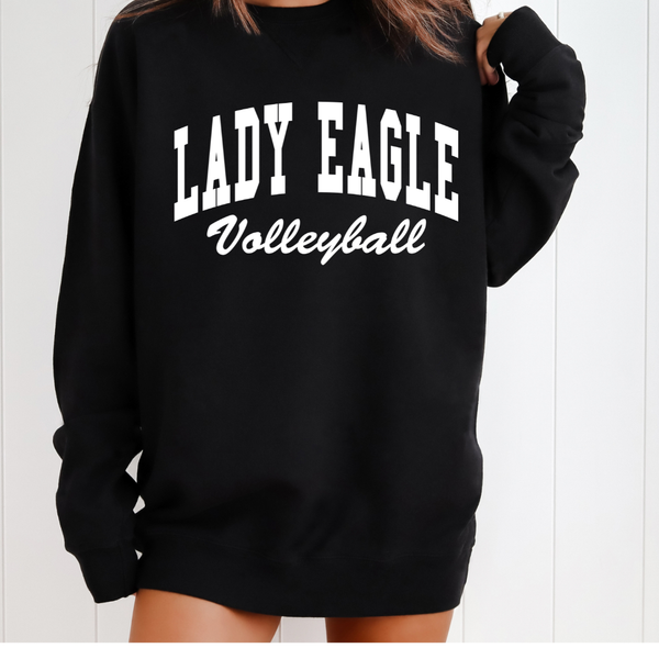 Lady Eagle Volleyball/Cypress Green Comfort Wash Sweatshirt