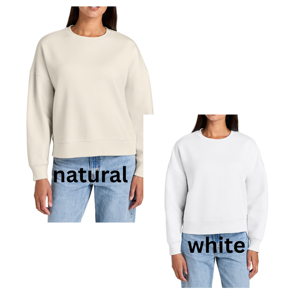Wolves Distressed Women's Midlength Crew