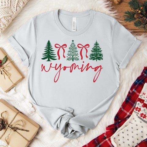 Silver/Christmas Bows Bella Canvas Tee