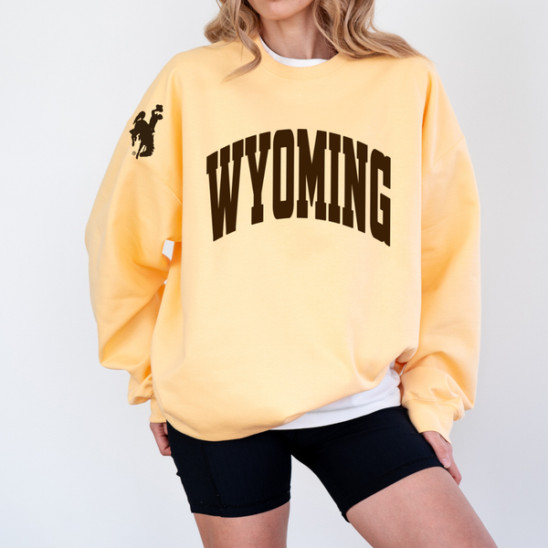 Yellow Haze Soft Style/ Brown Varsity WYOMING