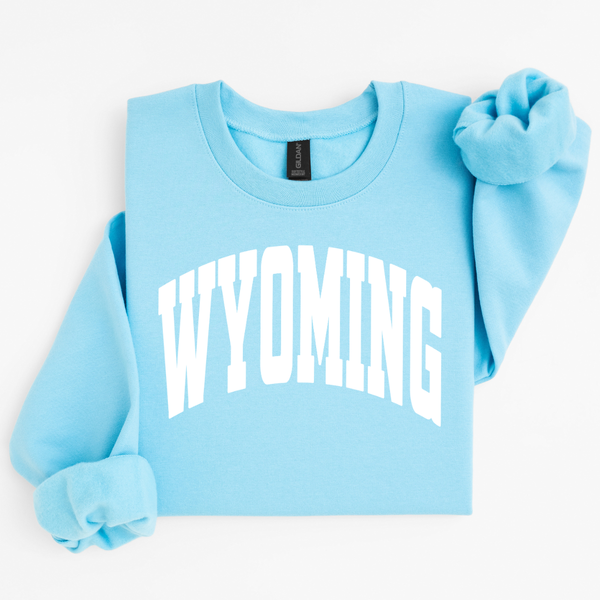 Skyblue Soft Style/ White  Varsity WYOMING