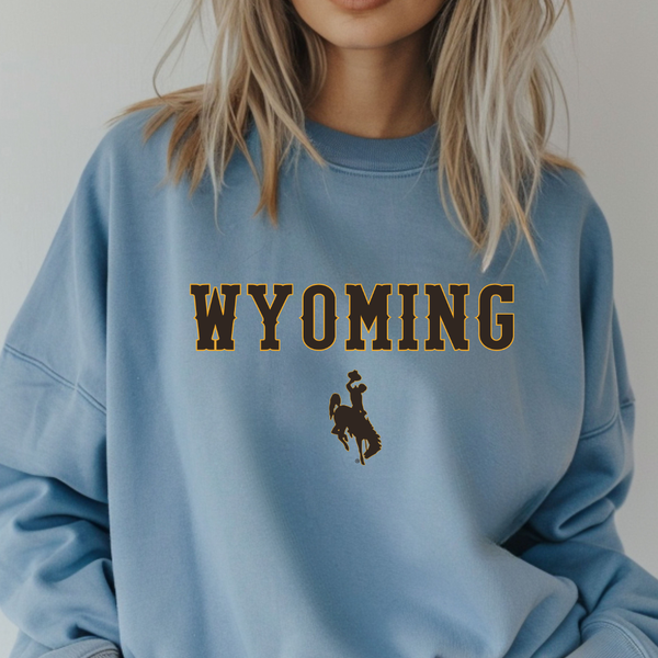 WYO Athletic/ Stone Blue Softstyle Crewneck