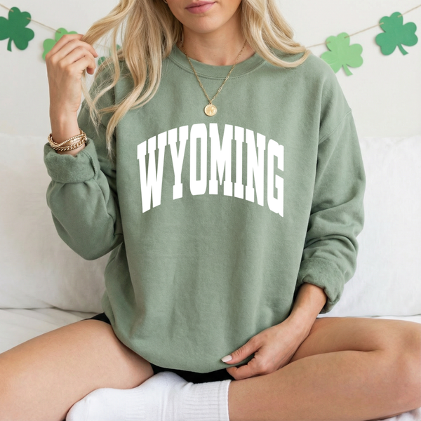 Sage Soft Style/ White Varsity WYOMING