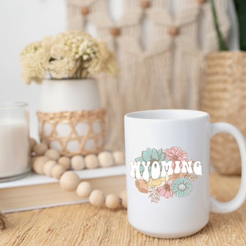 Retro Floral WYO Ceramic Mug